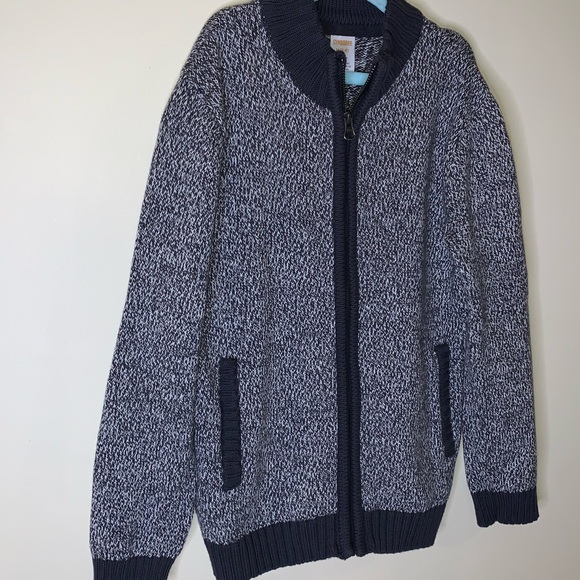 GYMBOREE ZIP CARDIGAN SWEATER JACKET COTTON GRAY WHITE LONG-SLEEVE TOP SHIRT 7-8 - Picture 2 of 11